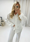 Amie Cheesecloth Trouser Set - White
