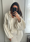Kira Teddy Super Soft Knit Set - Cream