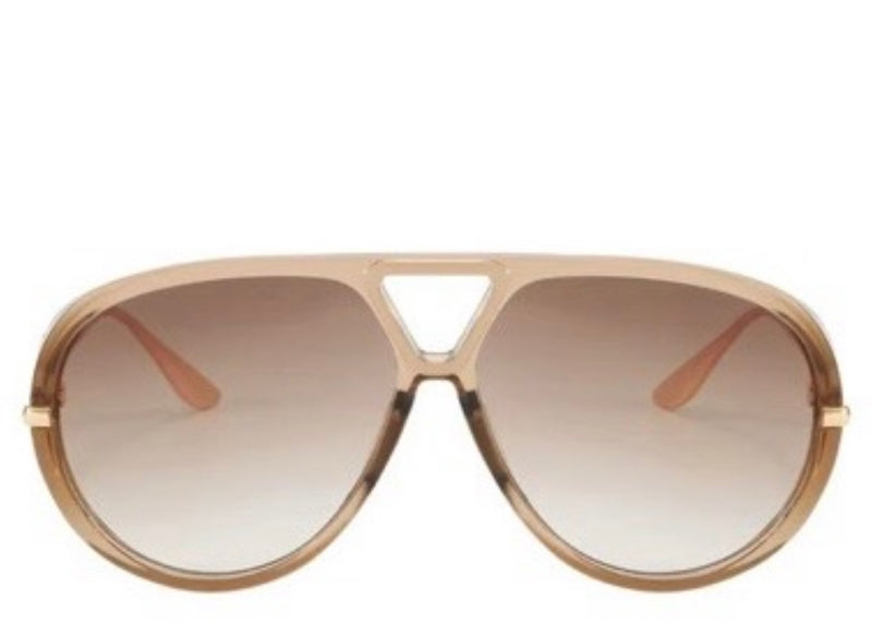 Madrid Champagne Oversized Aviator Sunglasses