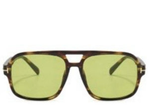 Dallas Leopard Green Tint Sunglasses