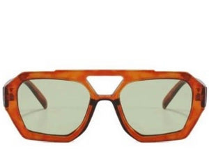 Brooklyn Brown Green Tint Sunglasses
