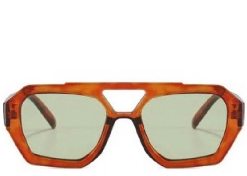 Brooklyn Brown Green Tint Sunglasses