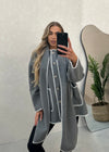 Tami Wool Look Jacket & Scarf Set - Grey