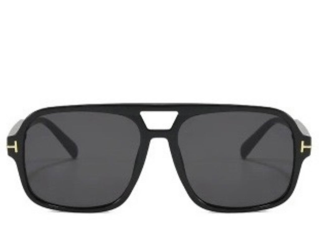 Dallas Leopard All Black Sunglasses