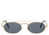 Amalfi Coast Black & Gold Oval Sunglasses