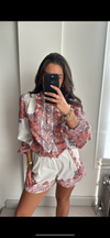 Capri Premium Coral Shirt & Shorts Set