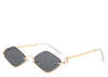 St Moritz Black & Gold Oval Sunglasses