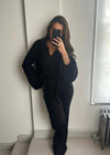 Kira Teddy Super Soft Knit Set - Black
