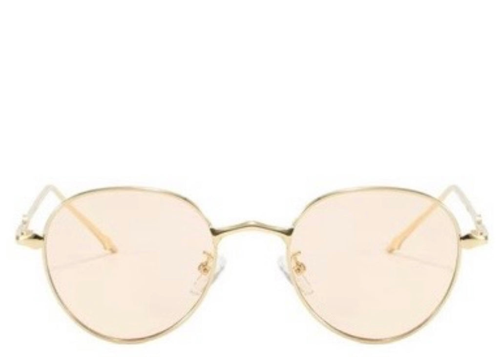 Leon Round Peach Sunglasses