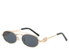 Amalfi Coast Black & Gold Oval Sunglasses