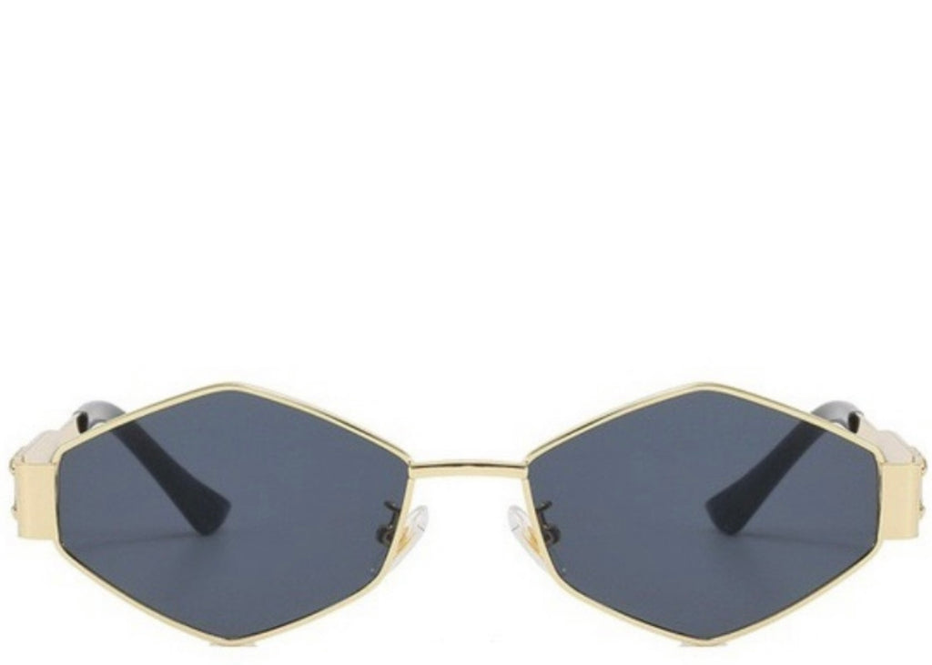Beirut Black & Gold Hexagon Sunglasses
