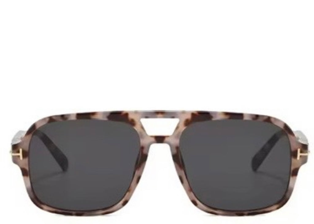 Dallas Leopard Grey Tint Sunglasses