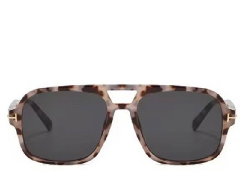 Dallas Leopard Grey Tint Sunglasses