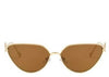 Palm Brown & Gold Cat Eye Sunglasses