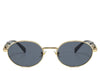 Rome Black & Gold Oval Sunglasses