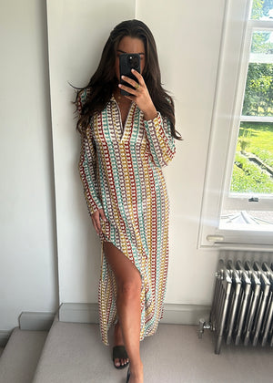 Sienna Multicoloured Woven Maxi Dress