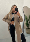 Tami Wool Look Jacket & Scarf Set - Camel