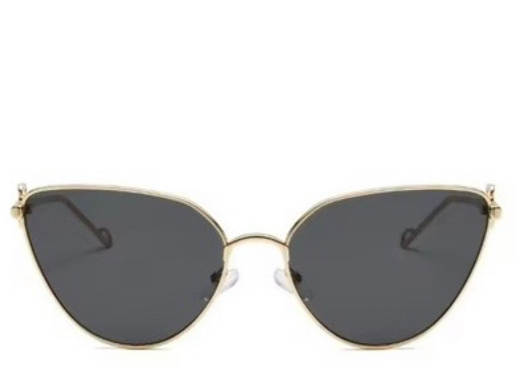 Palm Black & Gold Cat Eye Sunglasses