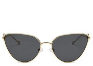 Palm Black & Gold Cat Eye Sunglasses