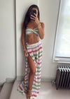 Bianca Zigzag Skirt Set - Khaki