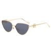 Palm Black & Gold Cat Eye Sunglasses