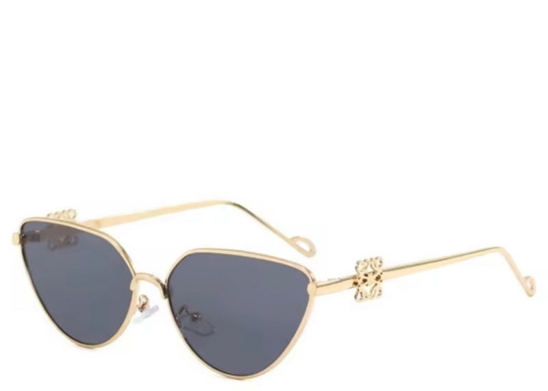 Palm Black & Gold Cat Eye Sunglasses