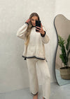 Chiara Knit Jumper & Trouser Set - Beige