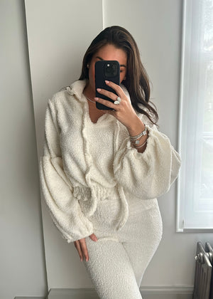 Kira Teddy Super Soft Knit Set - Cream