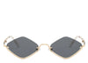 St Moritz Black & Gold Oval Sunglasses