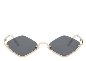 St Moritz Black & Gold Oval Sunglasses