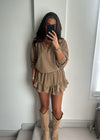 Luna Broderie Co-Ord Set - Mocha
