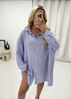 Ella Sequin Evil Eye Shirt - Lilac