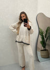 Chiara Knit Jumper & Trouser Set - Beige