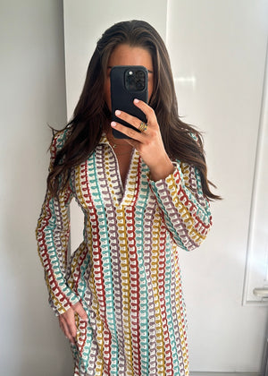 Sienna Multicoloured Woven Maxi Dress