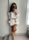 Luna Broderie Co-Ord Set - White