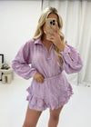 Sophia Multicolour Linen Set - Lilac