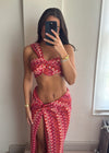 Lia Red Zigzag Co-Ord Set