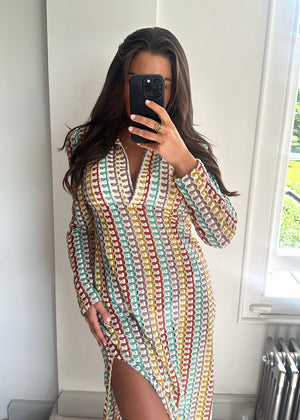 Sienna Multicoloured Woven Maxi Dress