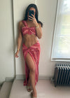 Lia Red Zigzag Co-Ord Set