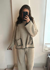 Tima Knit Jumper & Trouser Set - Mocha