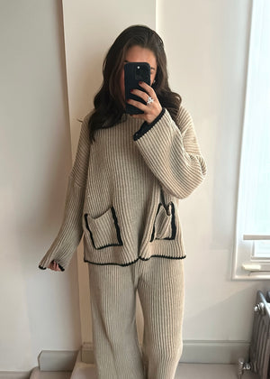 Tima Knit Jumper & Trouser Set - Mocha