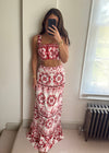 Dulce Maxi Skirt Co-Ord Set - Red