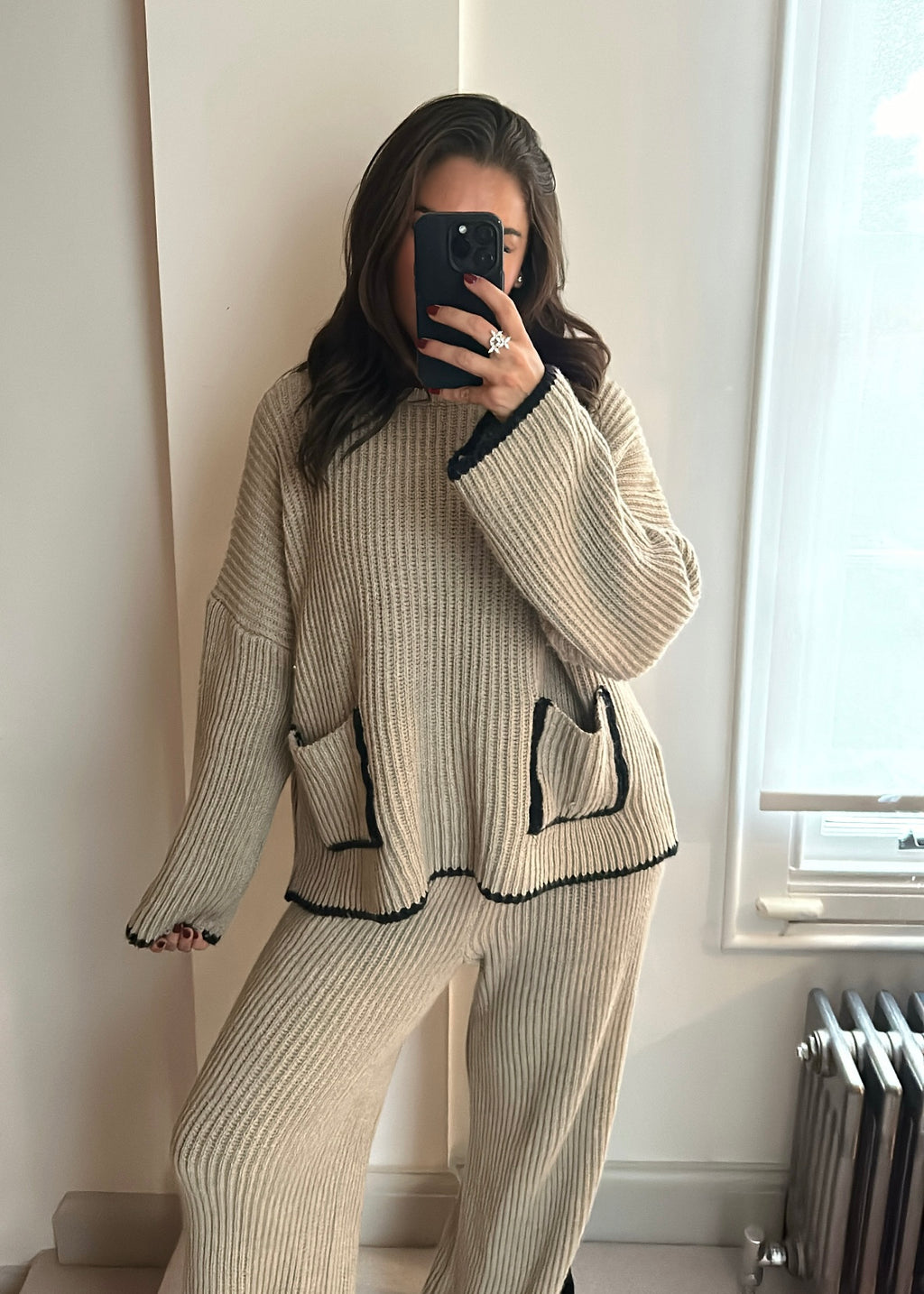 Tima Knit Jumper & Trouser Set - Mocha