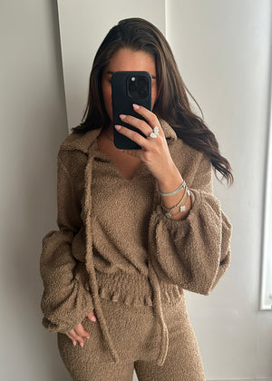 Kira Teddy Super Soft Knit Set - Caramel