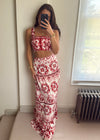 Dulce Maxi Skirt Co-Ord Set - Red