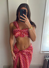 Lia Red Zigzag Co-Ord Set