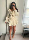 Dalia Cream Ruffle Co-ord Set