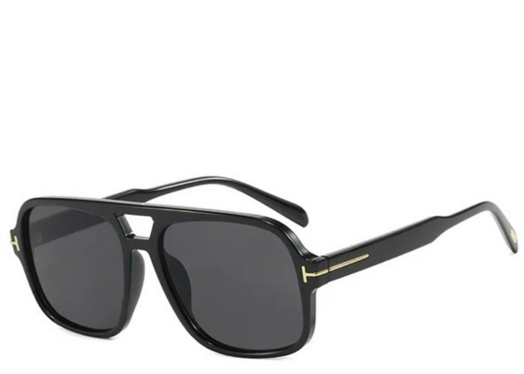 Dallas Leopard All Black Sunglasses