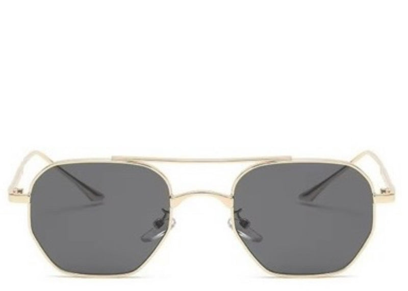 Kyoto Black & Gold Square Sunglasses