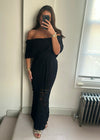 Fia Black Crochet Maxi Dress